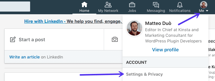 export emails linkedin